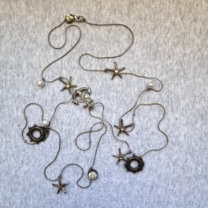 Betsey Johnson Anchors Away Collection Long Nautical Necklace